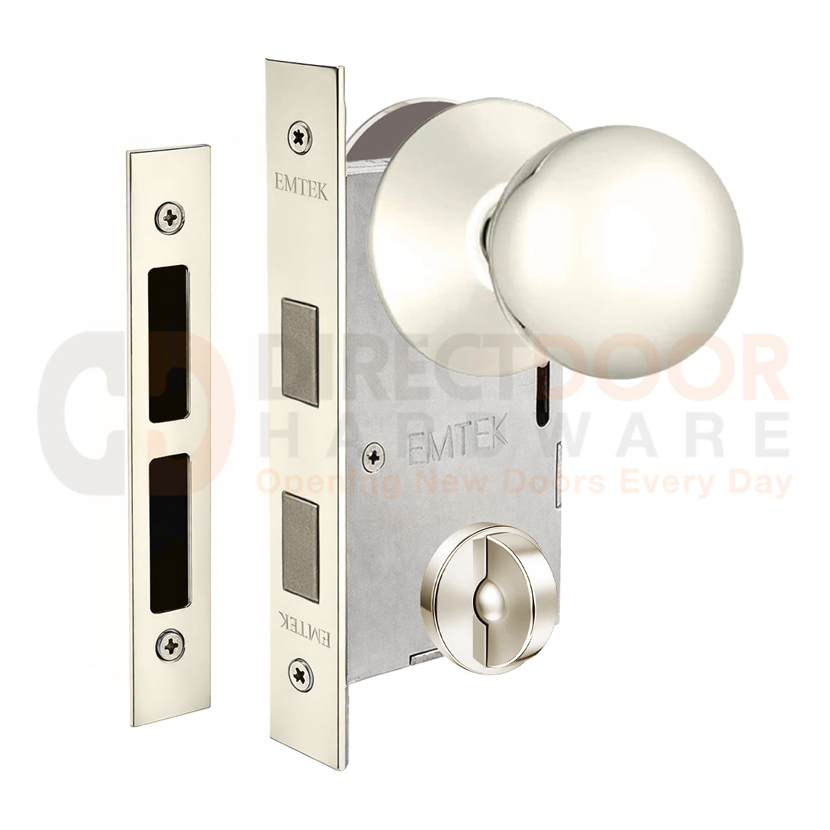 Emtek Orb Interior Mortise Knob with Modern Rosette
