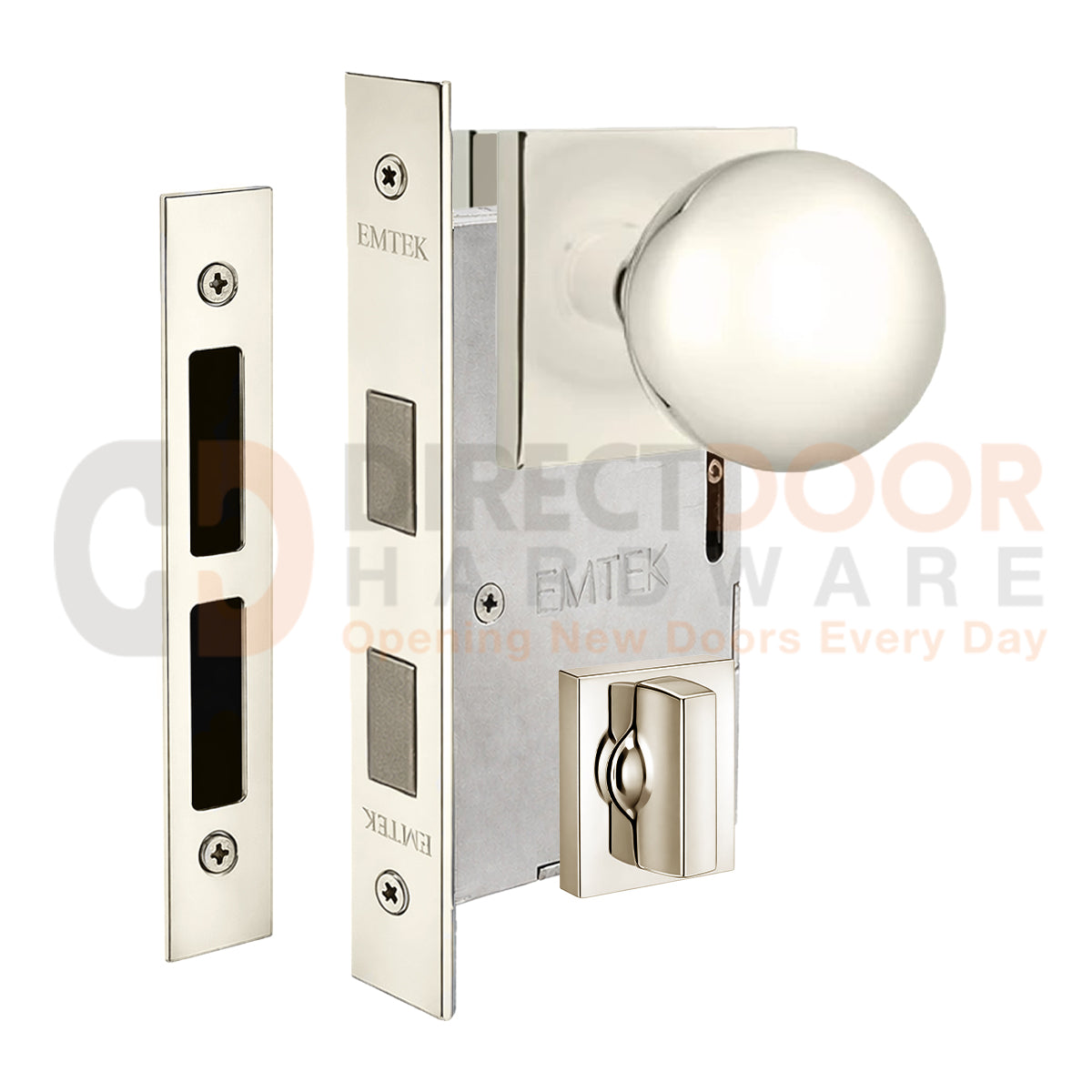 Emtek Orb Interior Mortise Knob with Square Rosette
