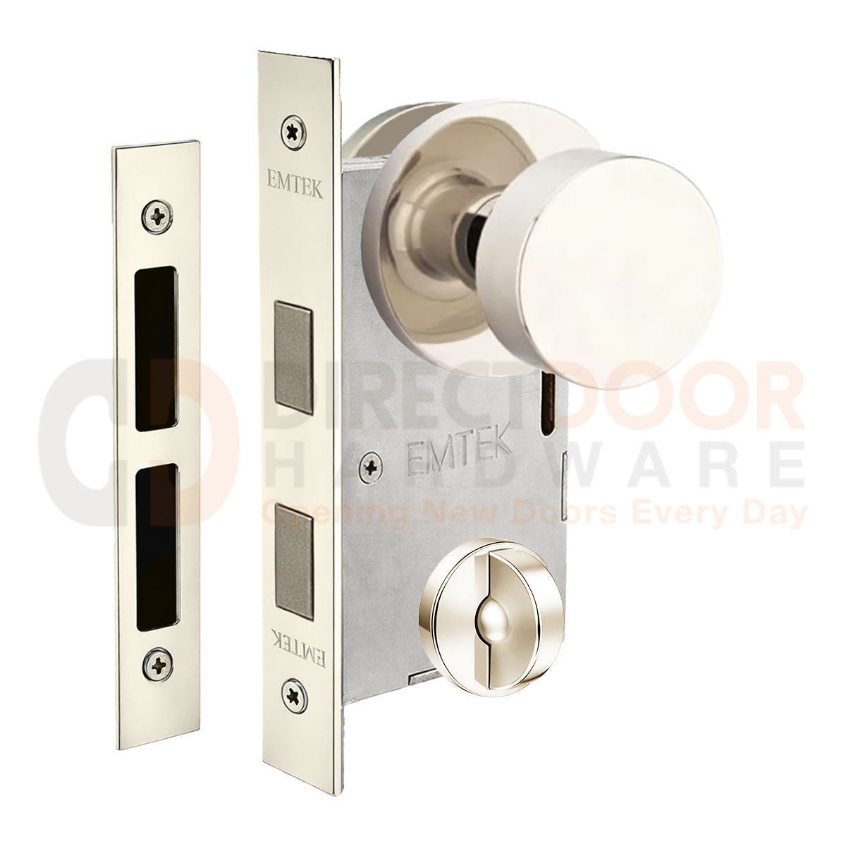Emtek Round Interior Mortise Knob with Disk Rosette