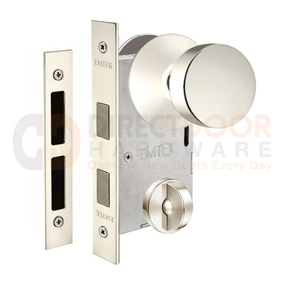 Emtek Round Interior Mortise Knob with Modern Rosette