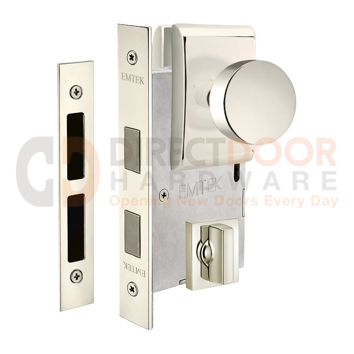 Emtek Round Interior Mortise Knob with Neos Rosette
