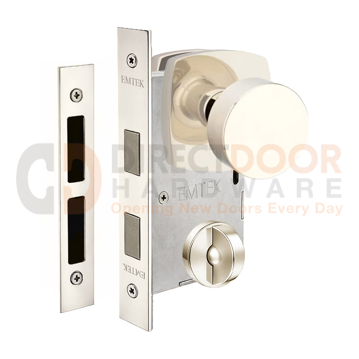 Emtek Round Interior Mortise Knob with Urban Rosette