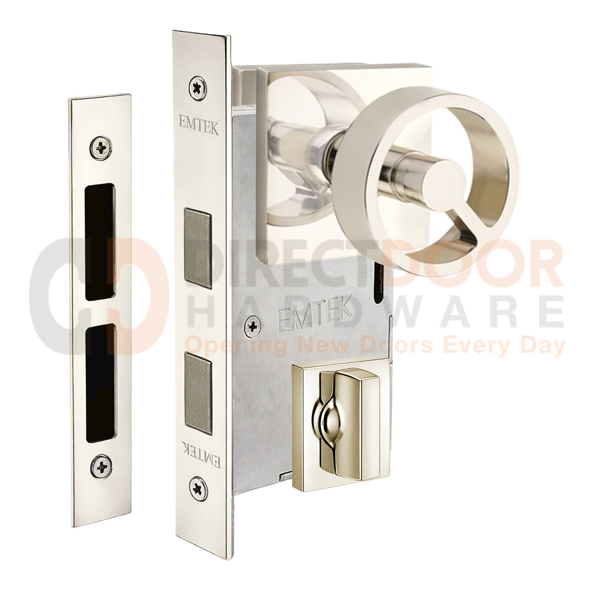 Emtek Spoke Interior Mortise Knob with Square Rosette