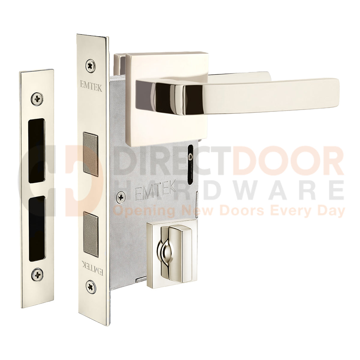 Emtek Breslin Interior Mortise Lever with Square Rosette