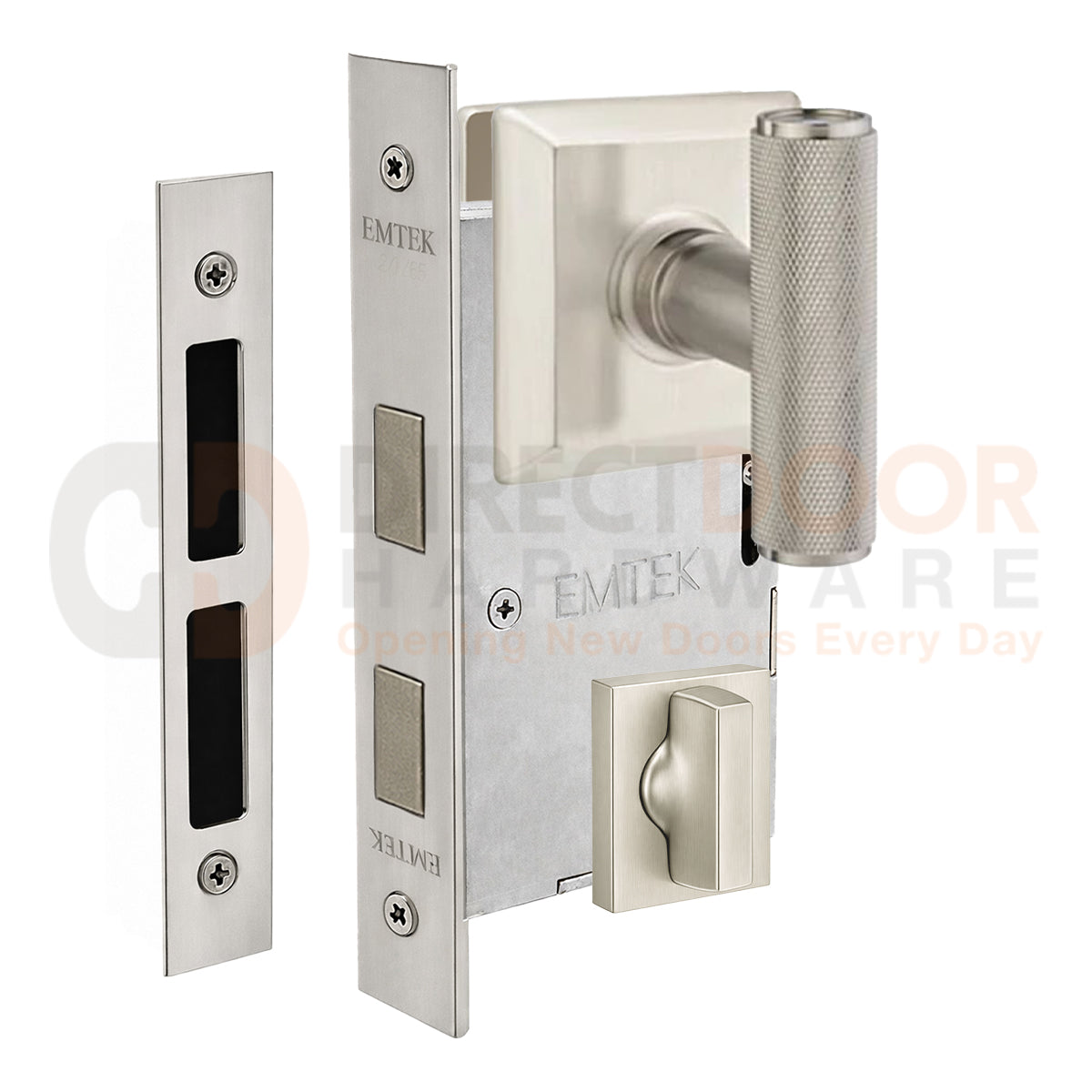 Emtek Ace Knurled Interior Mortise Knob with Quincy Rosette