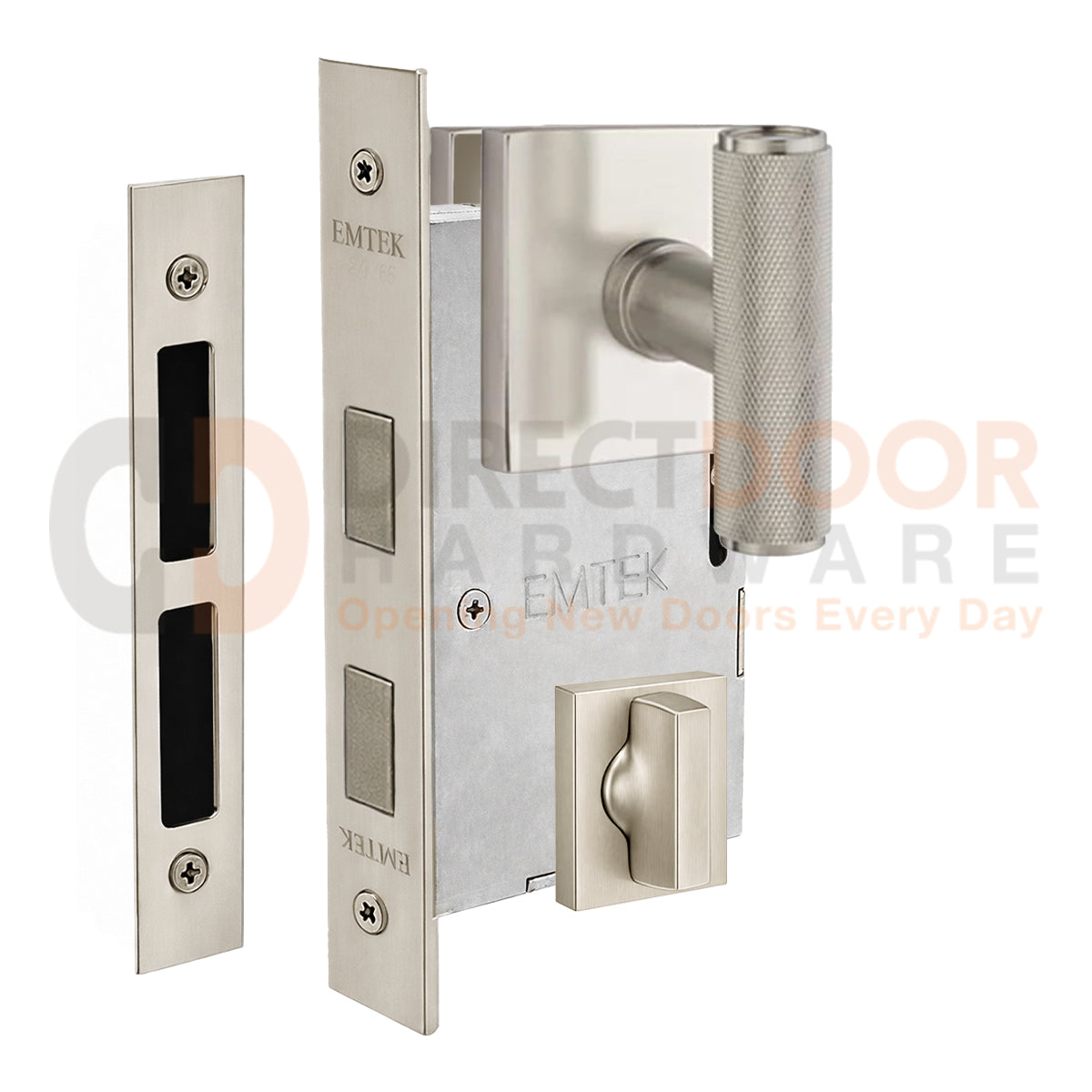 Emtek Ace Knurled Interior Mortise Knob with Square Rosette