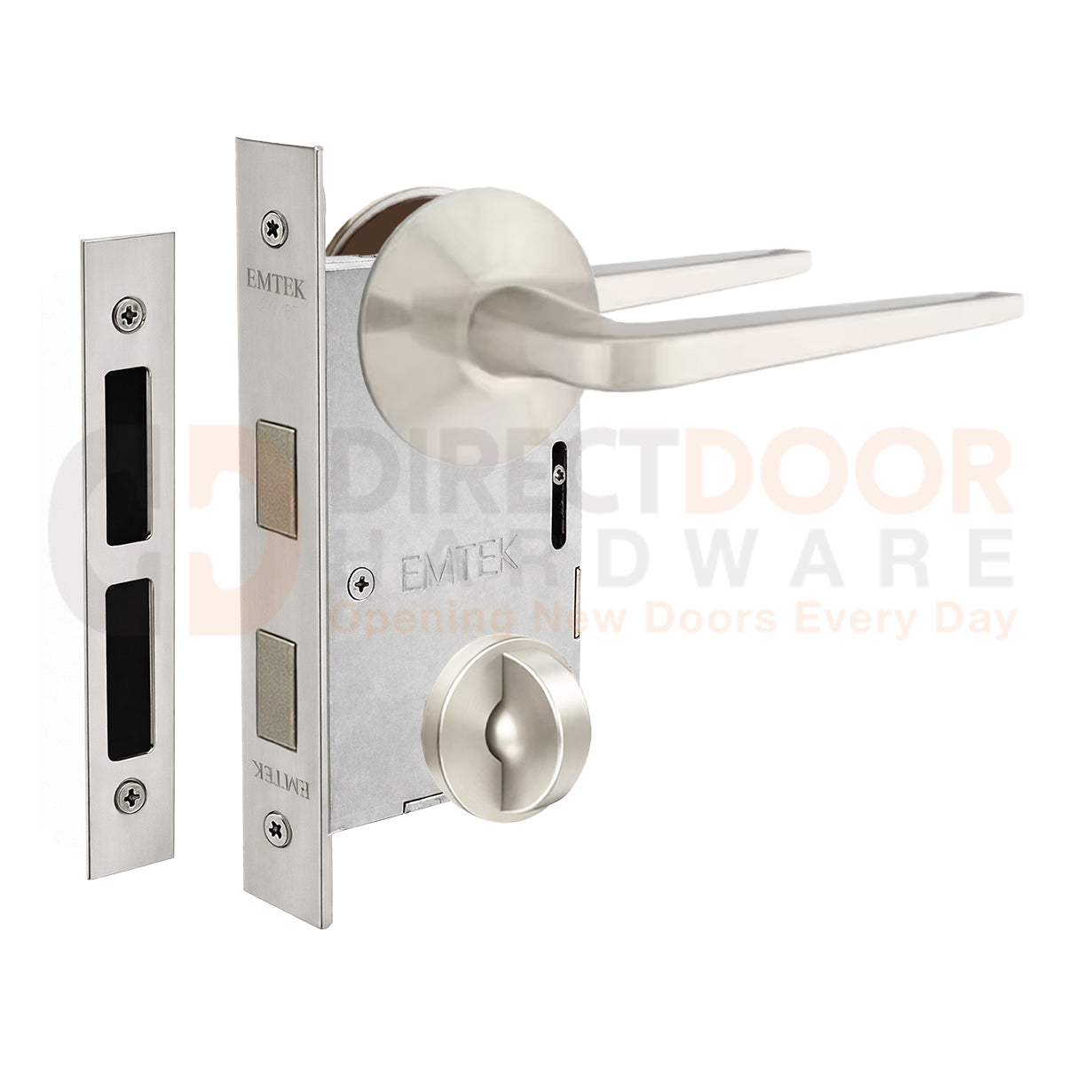Emtek Athena Interior Mortise Lever with Modern Rosette