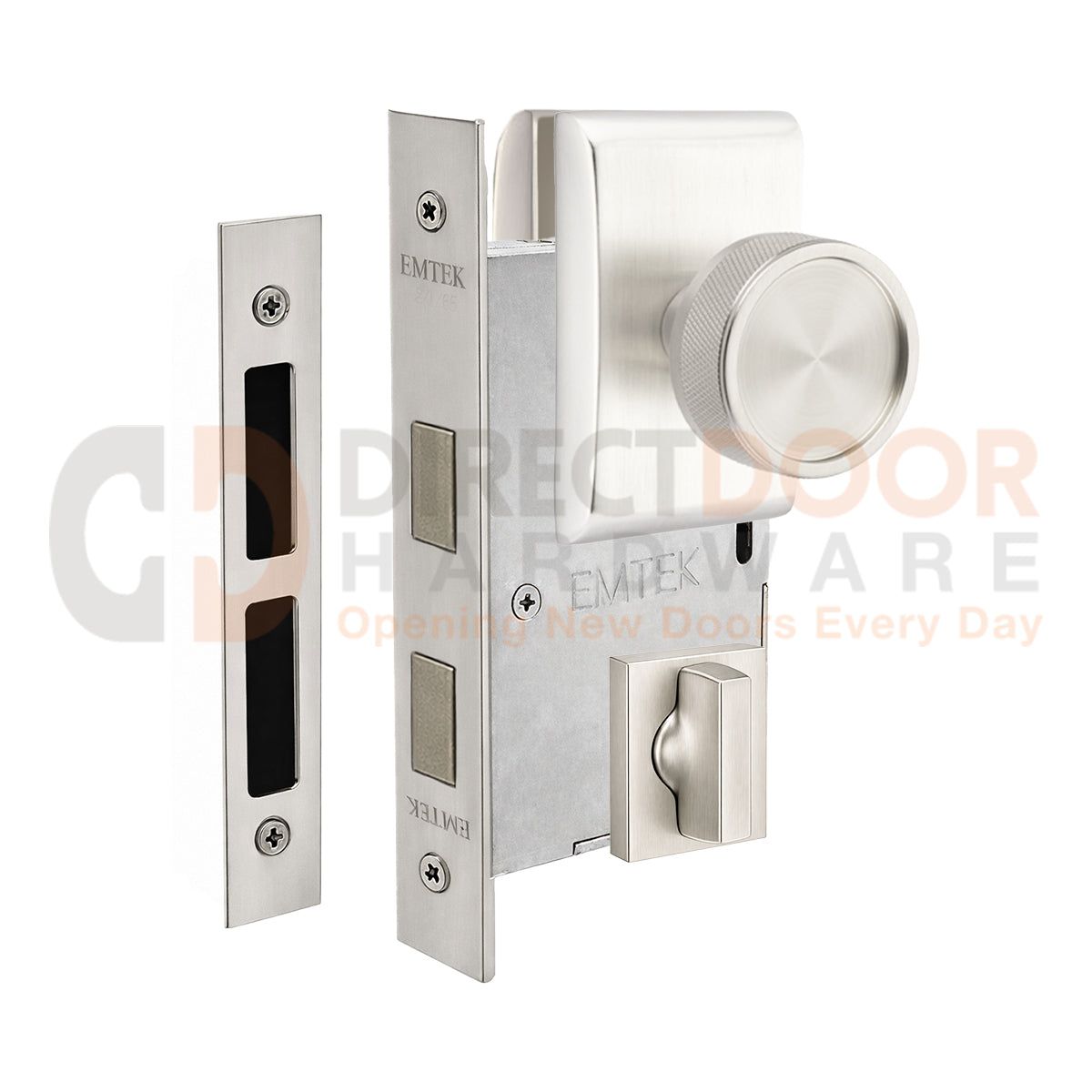 Emtek Conical Knurled Interior Mortise Knob with Neos Rosette