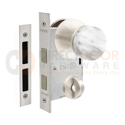 Emtek Conical Marble Interior Mortise Knob with Modern Rosette