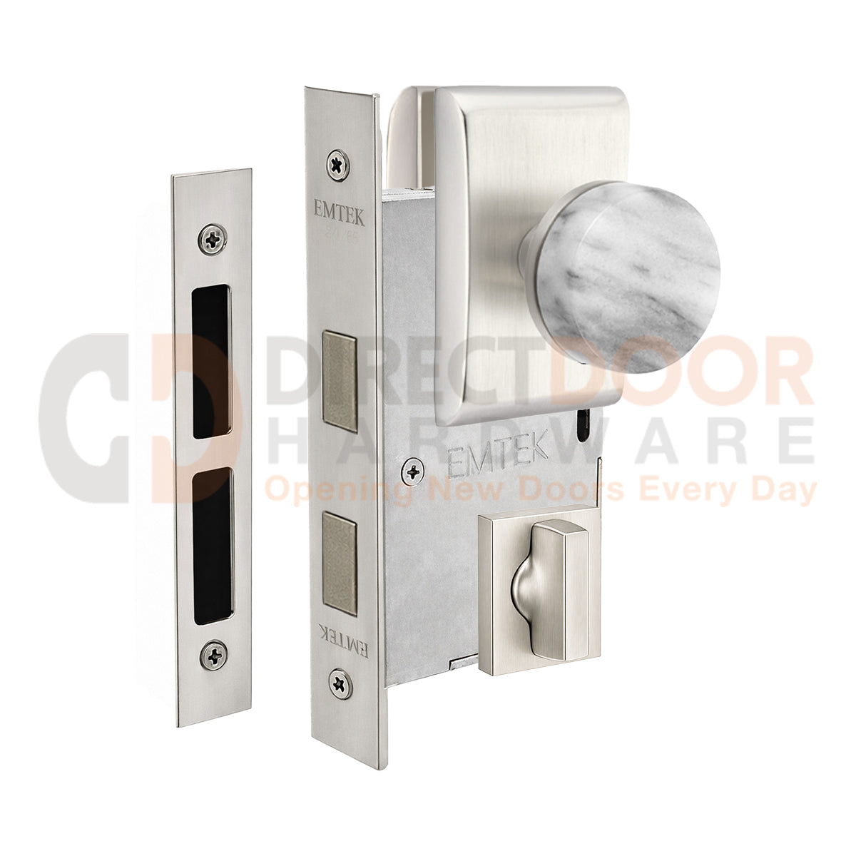 Emtek Conical Marble Interior Mortise Knob with Neos Rosette