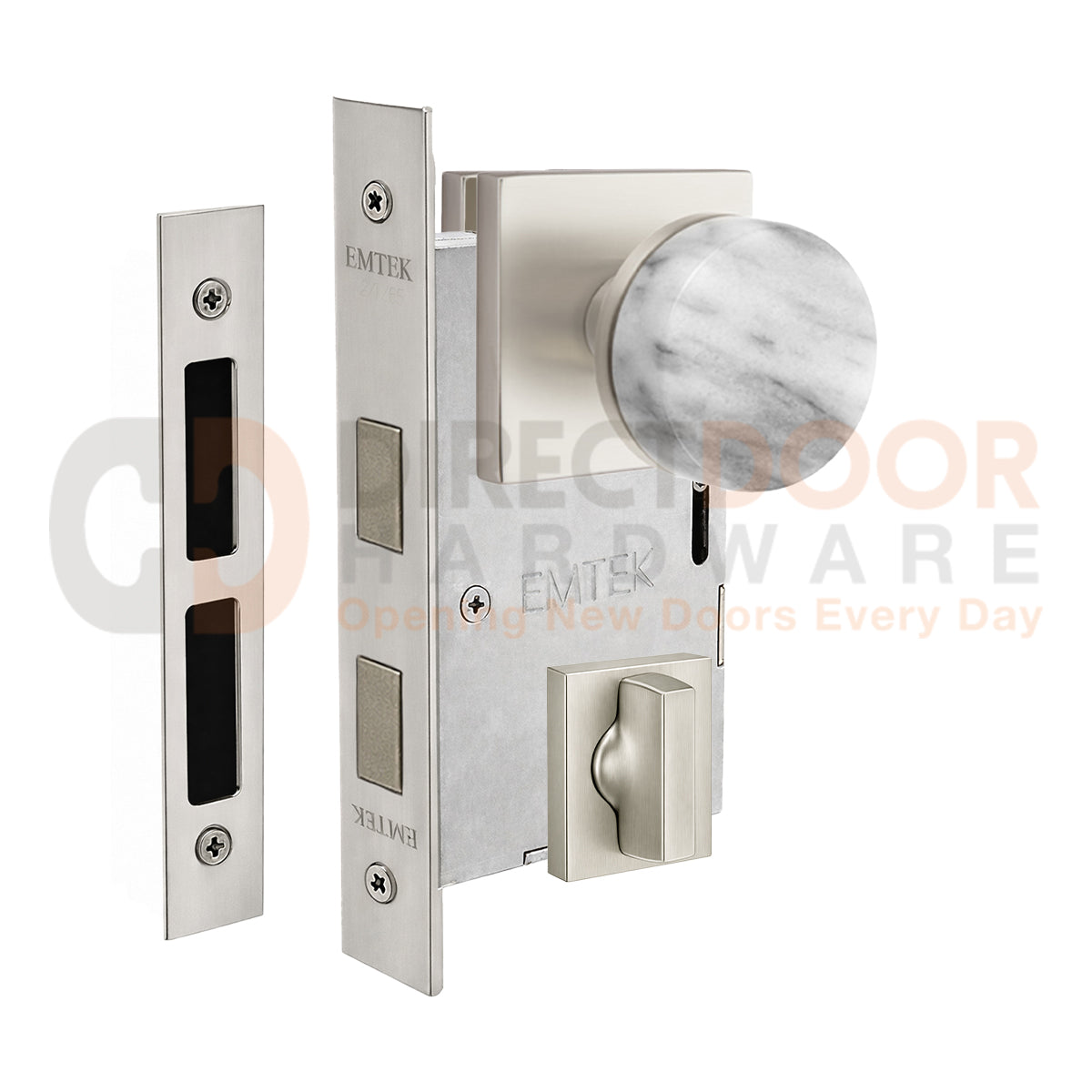 Emtek Conical Marble Interior Mortise Knob with Square Rosette