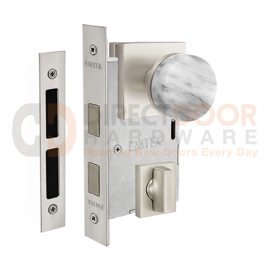 Emtek Conical Marble Interior Mortise Knob with Square Rosette