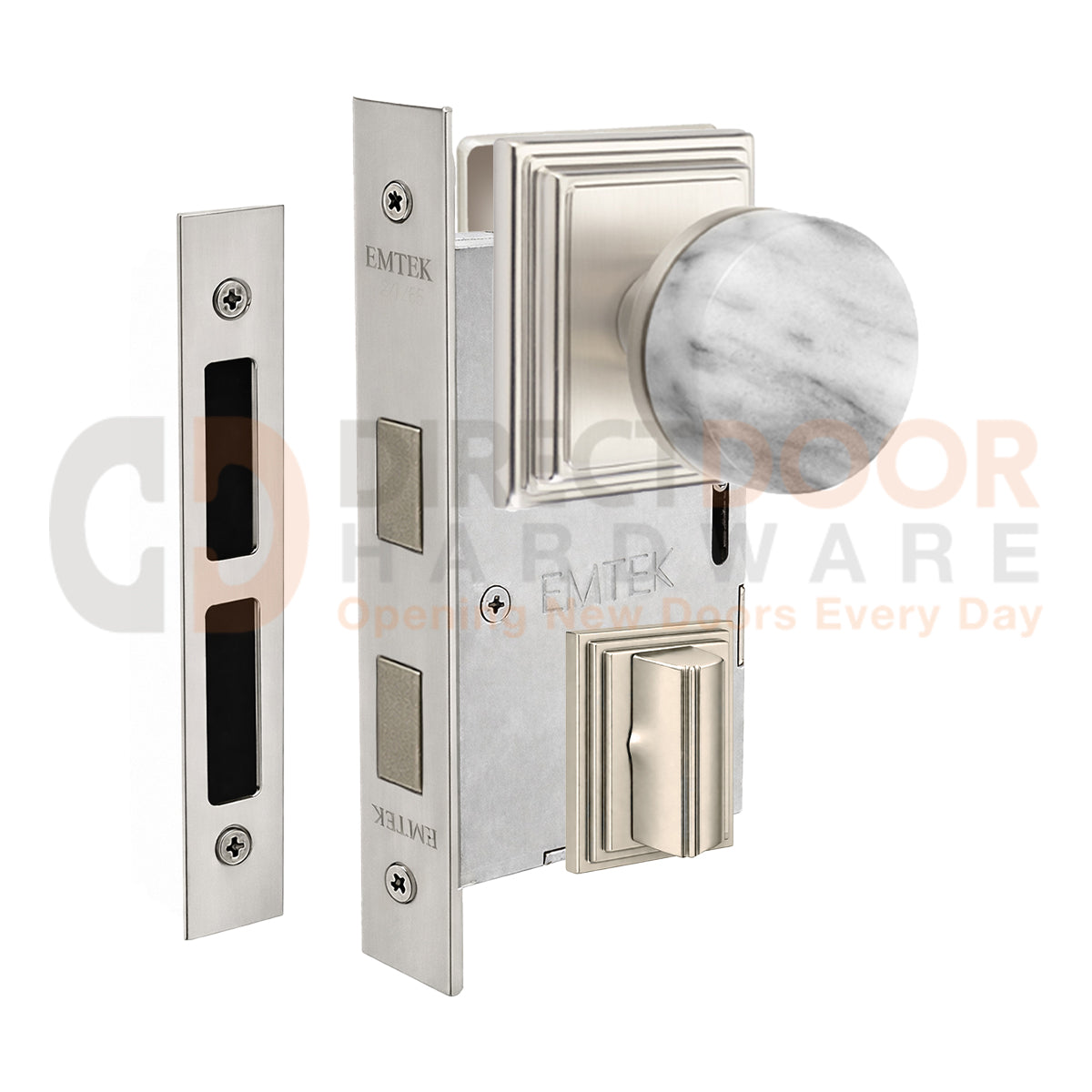 Emtek Conical Marble Interior Mortise Knob with Wilshire Rosette