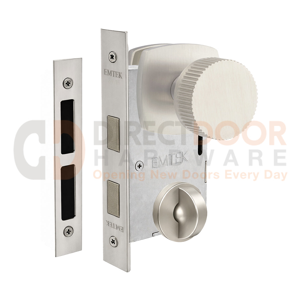 Emtek Conical Straight Knurled Interior Mortise Lever with Urban Rosette