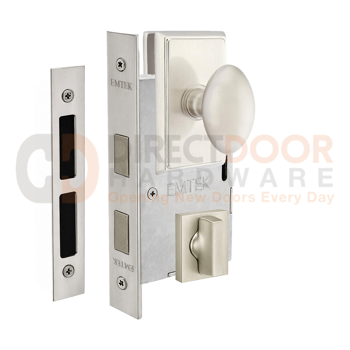Emtek Egg Interior Mortise Knob with Rectangular Rosette