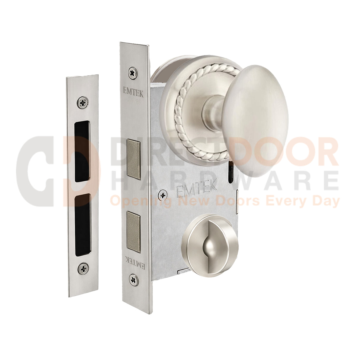Emtek Egg Interior Mortise Knob with Rope Rosette