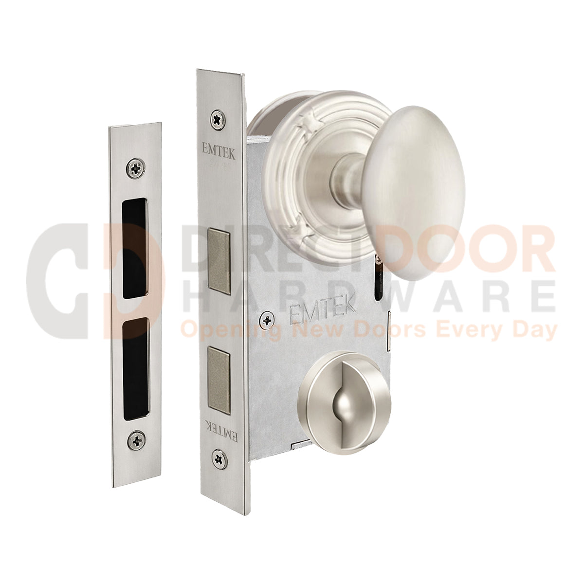 Emtek Egg Interior Mortise Knob with Ribbon & Reed Rosette