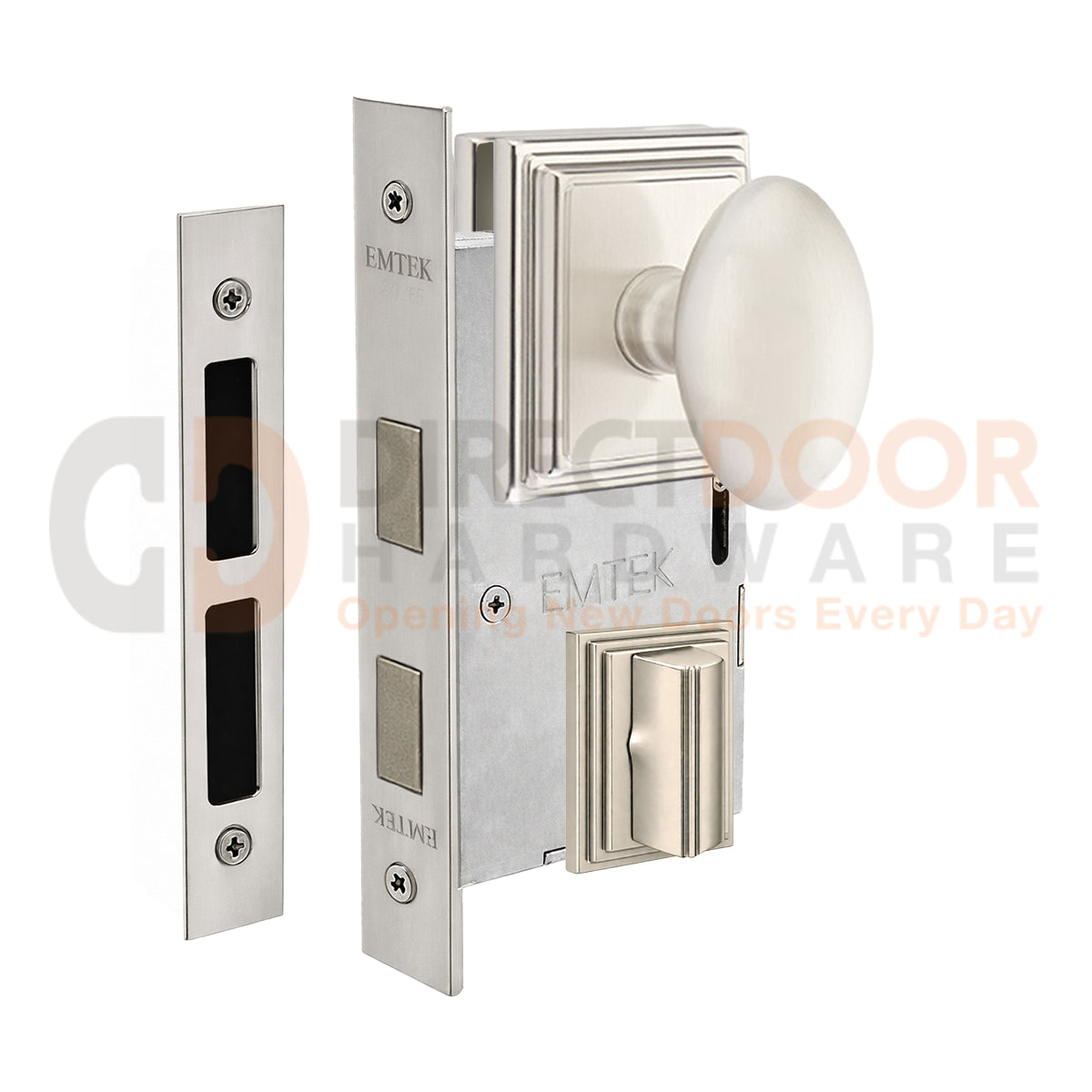 Emtek Egg Interior Mortise Knob with Wilshire Rosette
