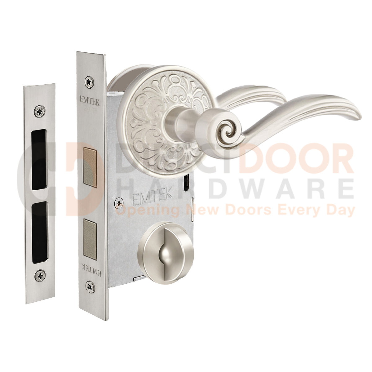 Emtek Elan Interior Mortise Lever with Lancaster Rosette