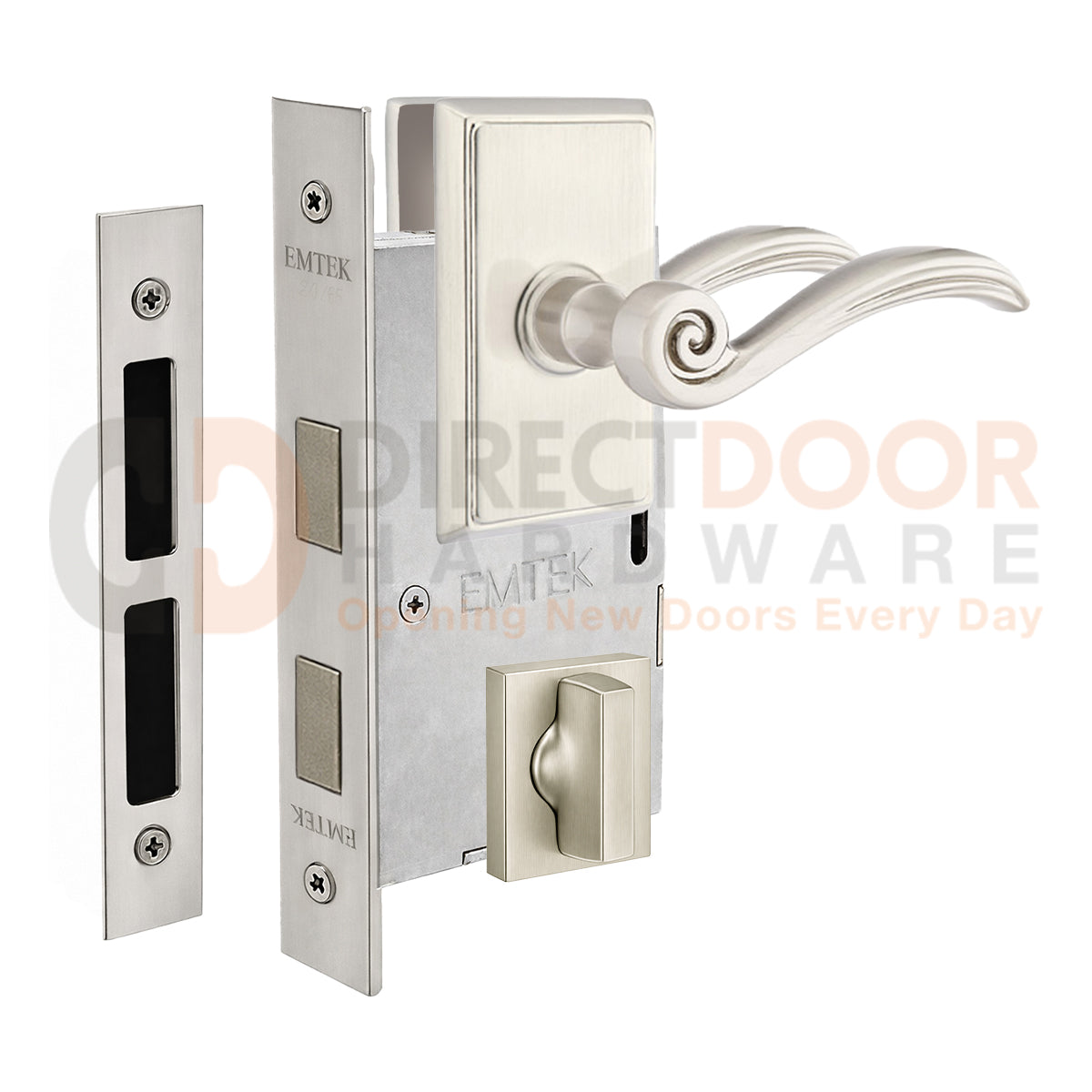 Emtek Elan Interior Mortise Lever with Rectangular Rosette