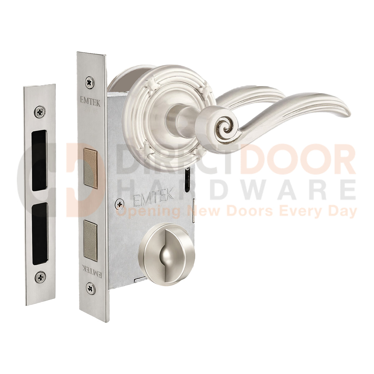 Emtek Elan Interior Mortise Lever with Ribbon & Reed Rosette