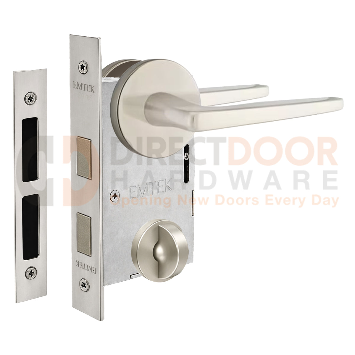 Emtek Hermes Interior Mortise Lever with Disk Rosette