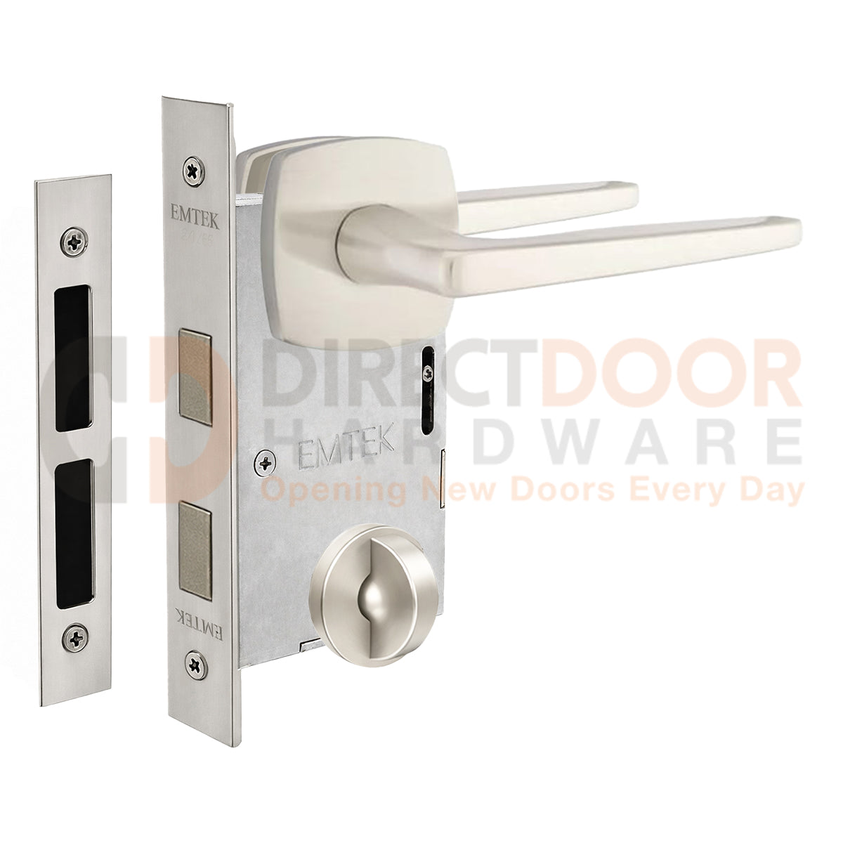 Emtek Hermes Interior Mortise Lever with Urban Rosette