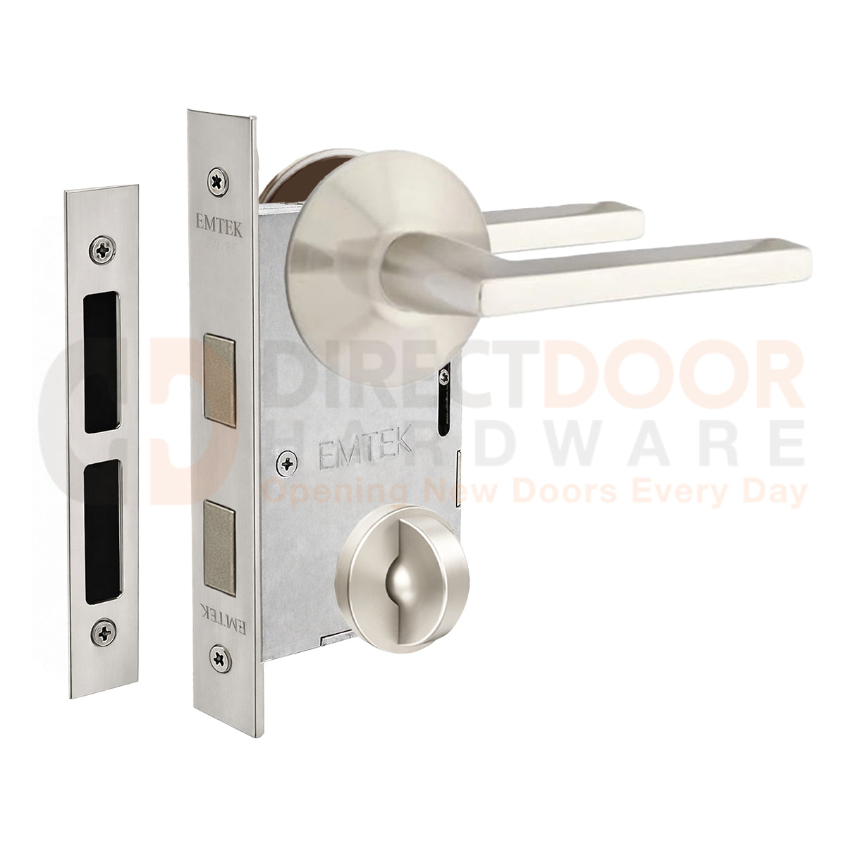 Emtek Helios Interior Mortise Lever with Modern Rosette