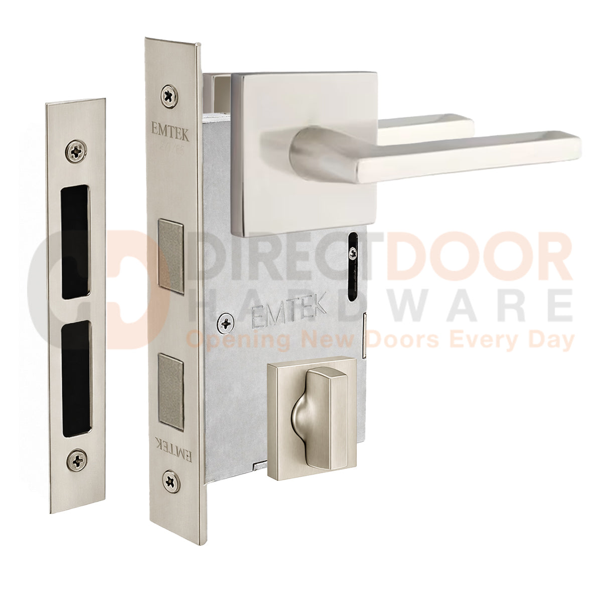 Emtek Helios Interior Mortise Lever with Square Rosette