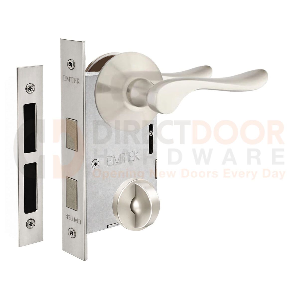 Emtek Luzern Interior Mortise Lever with Modern Rosette