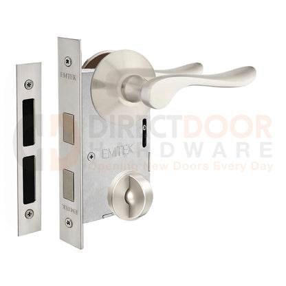 Emtek Luzern Interior Mortise Lever with Modern Rosette