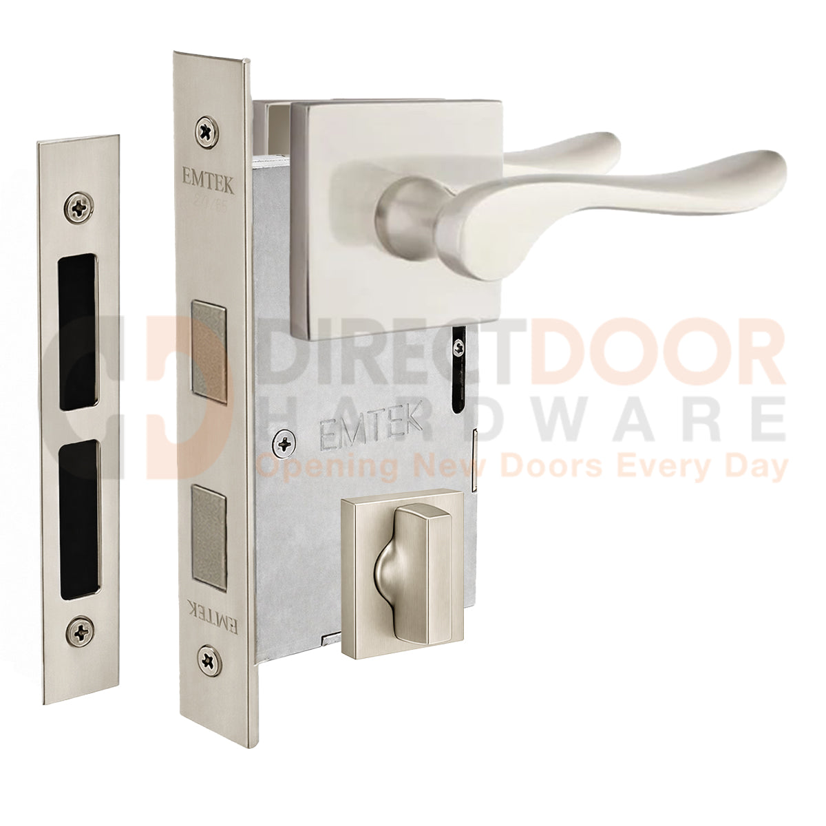 Emtek Luzern Interior Mortise Lever with Square Rosette