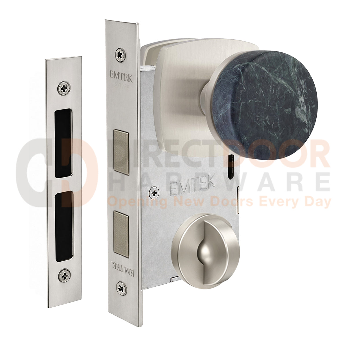 Emtek Green Marble Interior Mortise Knob with Urban Rosette