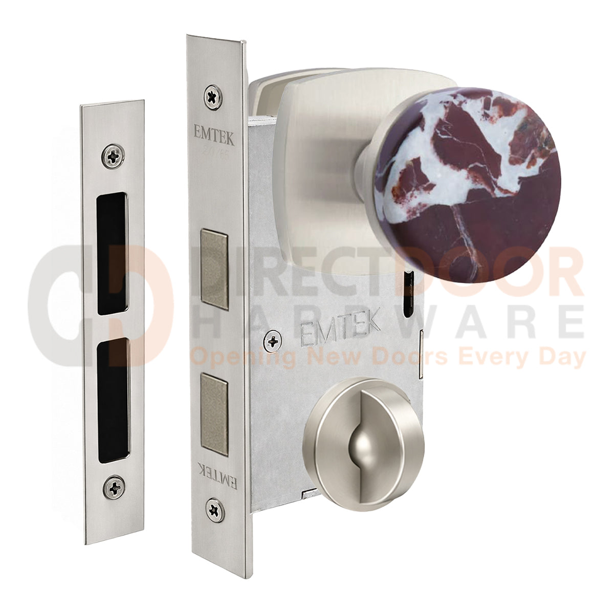 Emtek Rosso Levanto Interior Mortise Knob with Urban Rosette