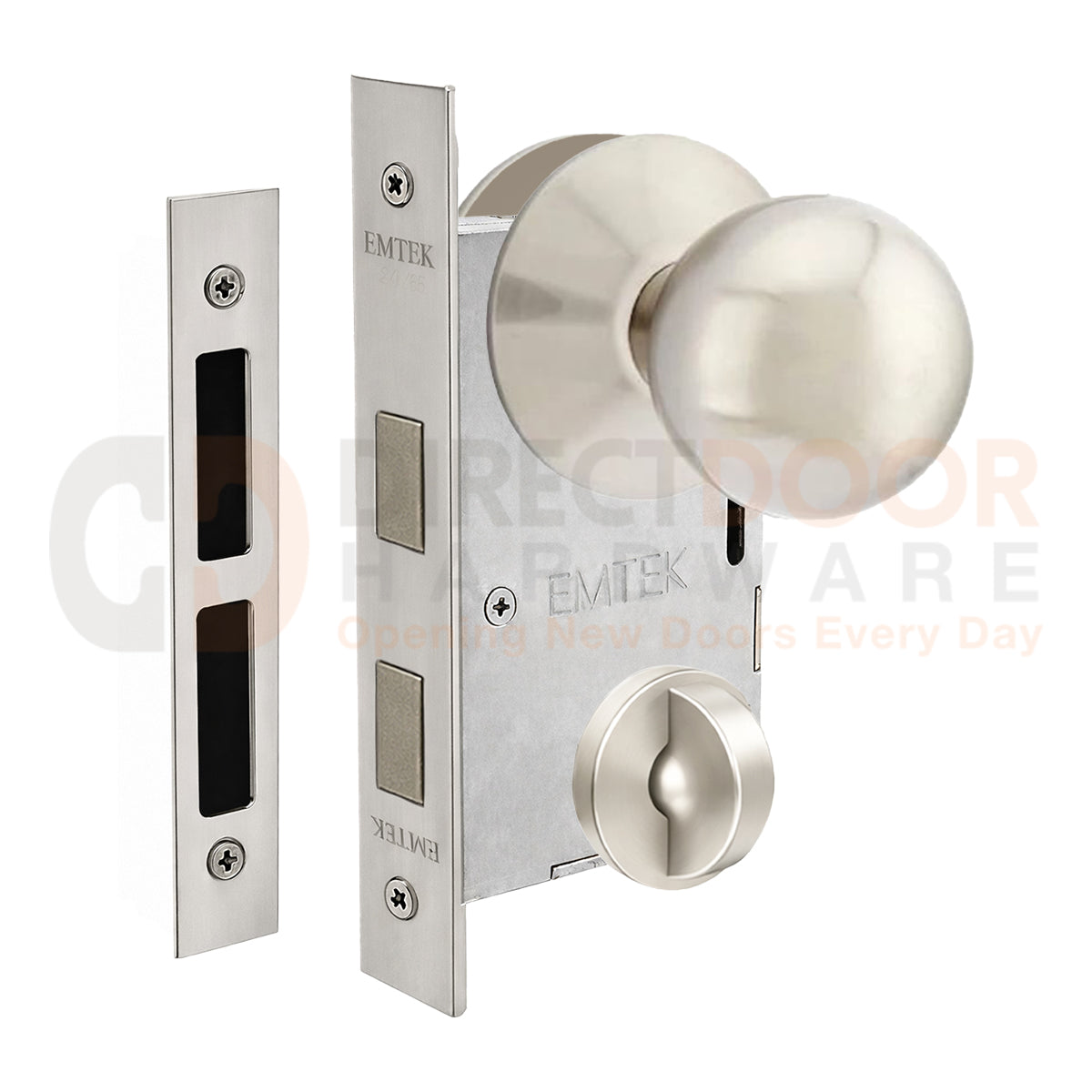 Emtek Orb Interior Mortise Knob with Modern Rosette