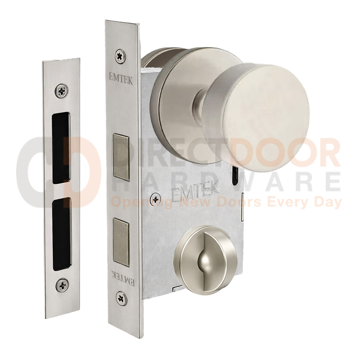 Emtek Round Interior Mortise Knob with Disk Rosette