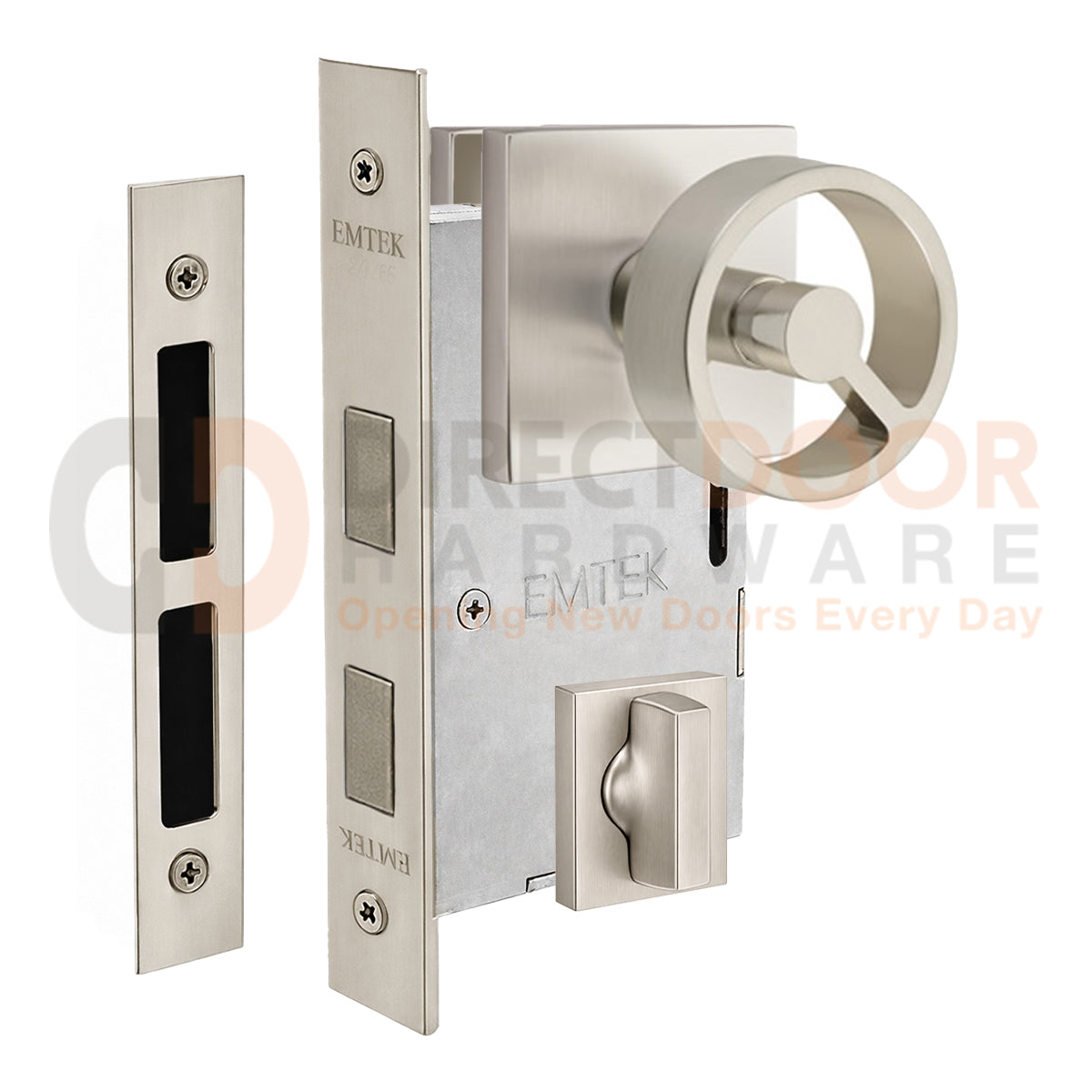 Emtek Spoke Interior Mortise Knob with Square Rosette