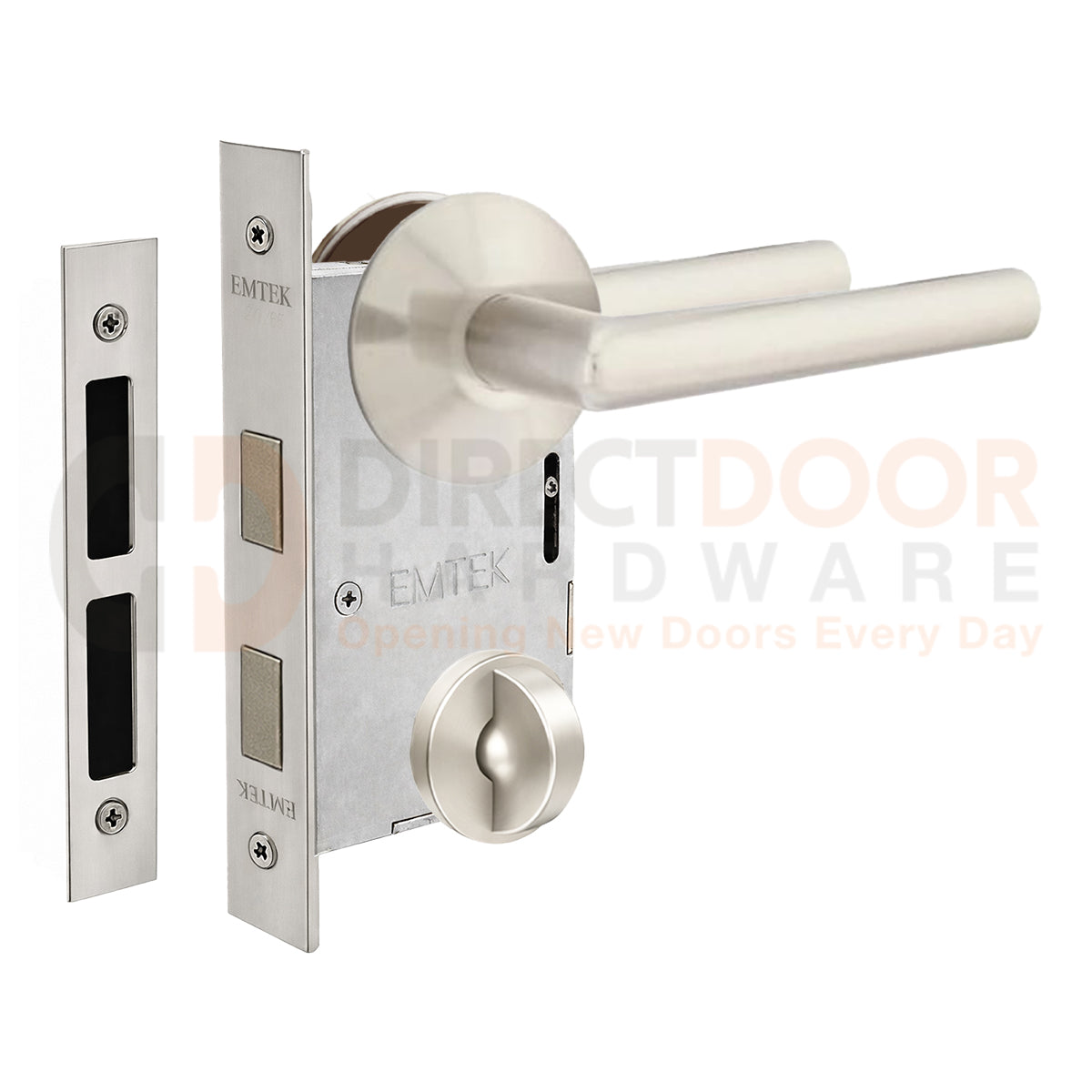 Emtek Stuttgart Interior Mortise Lever with Modern Rosette