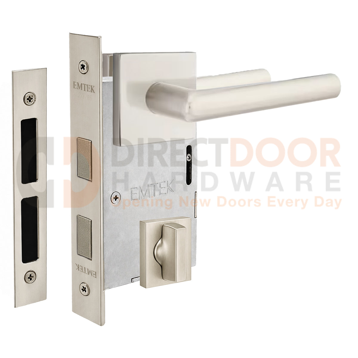 Emtek Stuttgart Interior Mortise Lever with Square Rosette