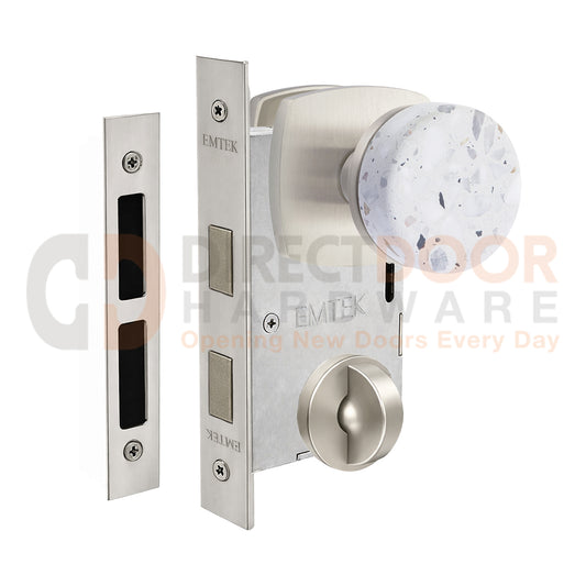 Emtek Light Terrazzo Interior Mortise Knob with Urban Rosette