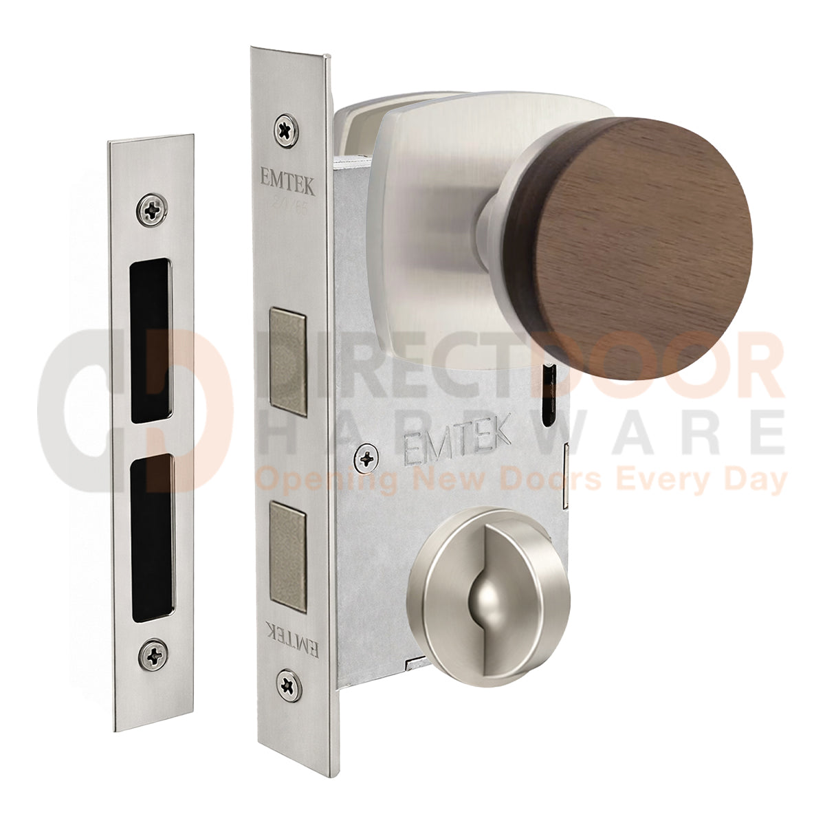 Emtek Walnut Interior Mortise Knob with Urban Rosette