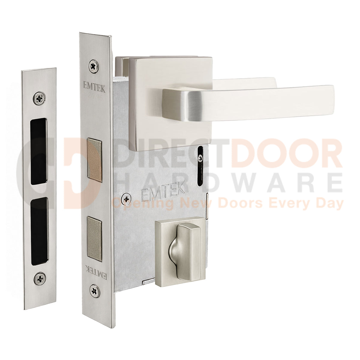 Emtek Breslin Interior Mortise Lever with Square Rosette