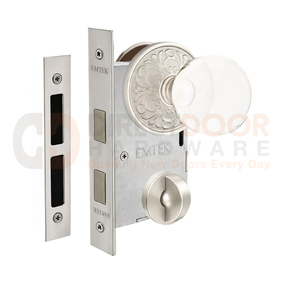 Emtek Bristol Interior Mortise Knob with Lancaster Rosette