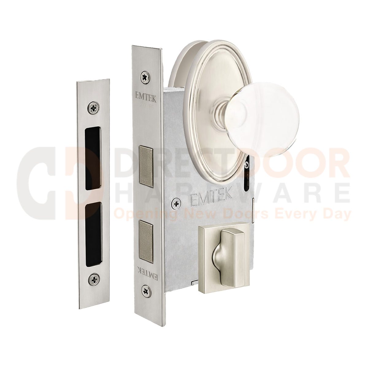 Emtek Bristol Interior Mortise Knob with Oval Rosette