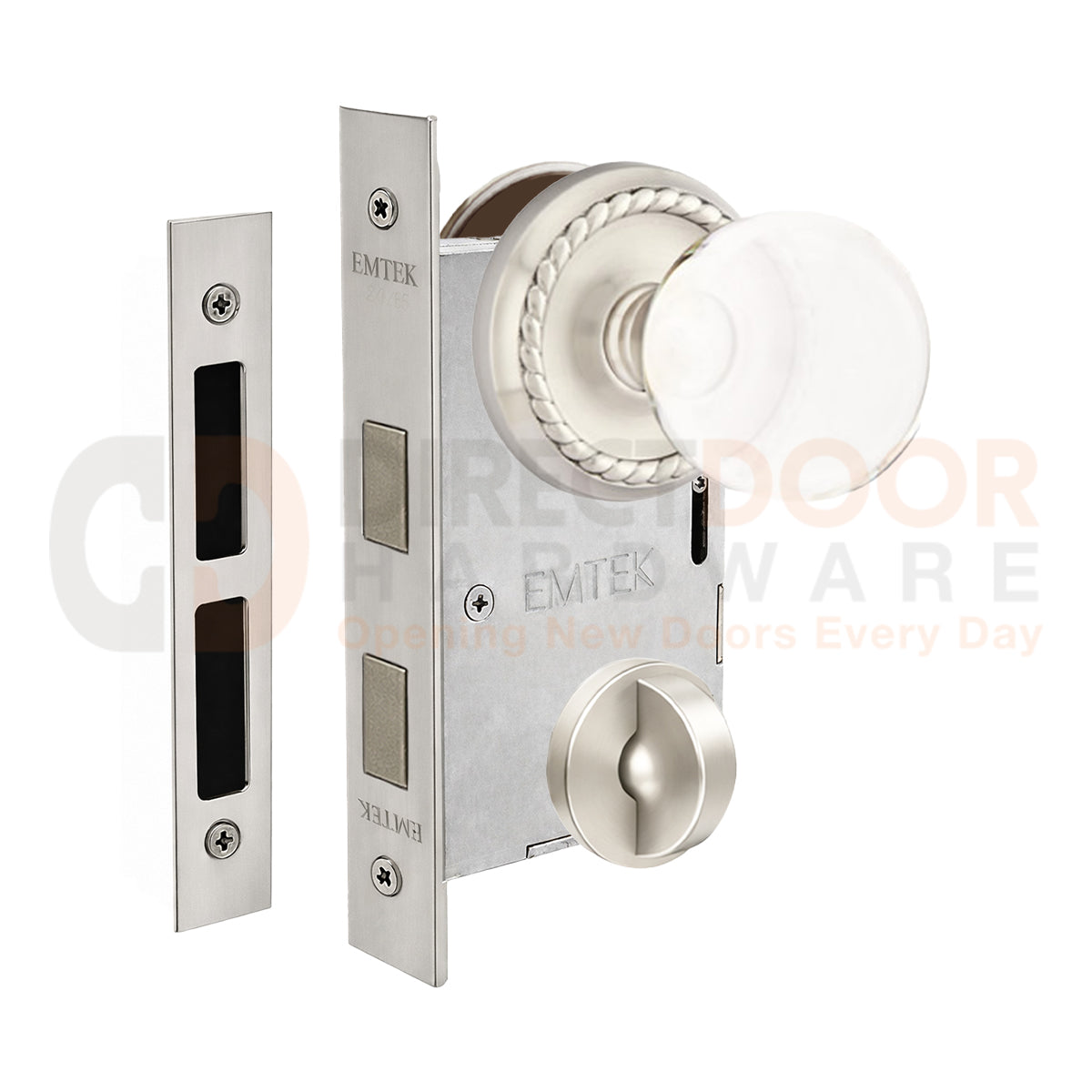 Emtek Bristol Interior Mortise Knob with Rope Rosette