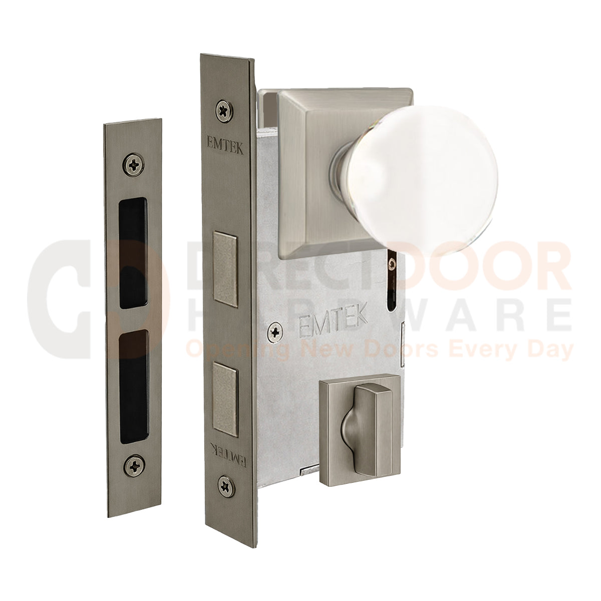 Emtek Bristol Interior Mortise Knob with Quincy Rosette