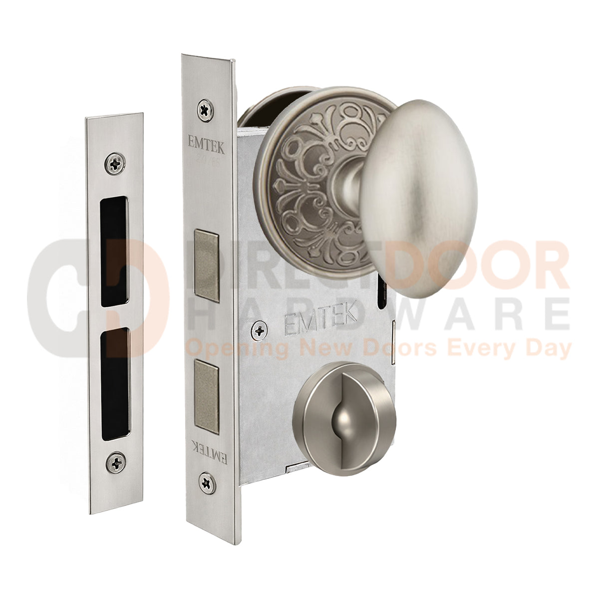 Emtek Egg Interior Mortise Knob with Lancaster Rosette