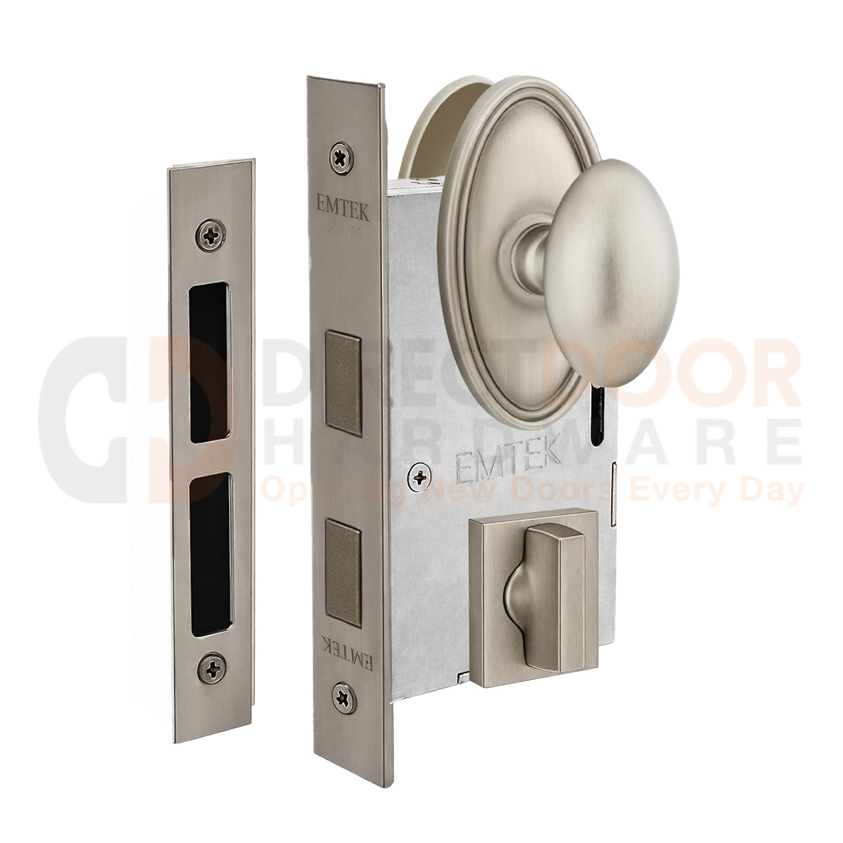 Emtek Egg Interior Mortise Knob with Oval Rosette