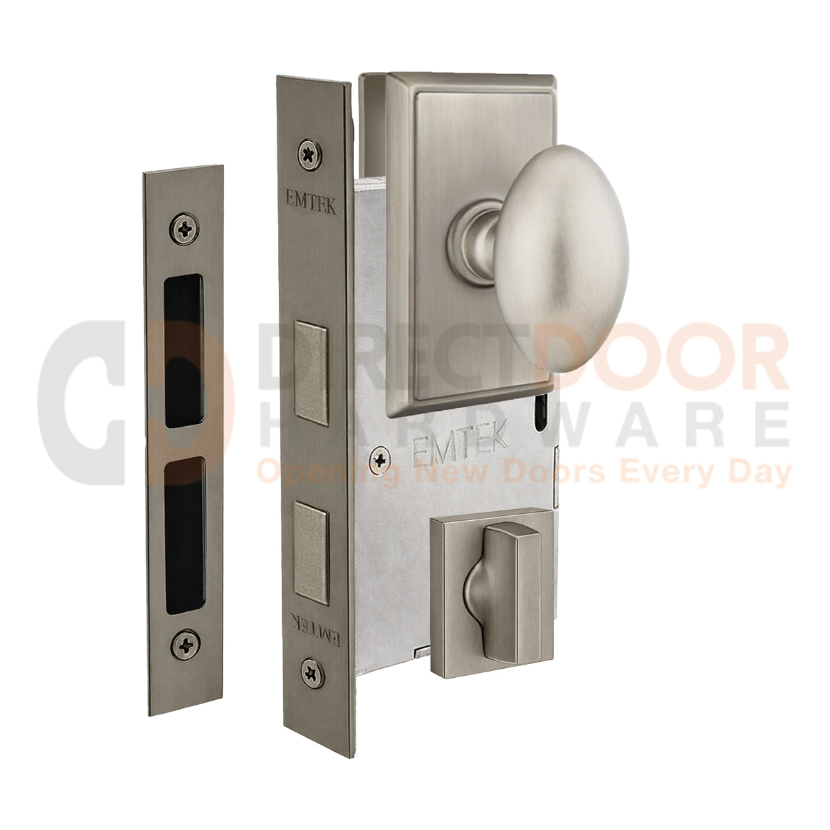 Emtek Egg Interior Mortise Knob with Rectangular Rosette