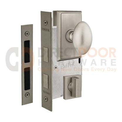 Emtek Egg Interior Mortise Knob with Rectangular Rosette